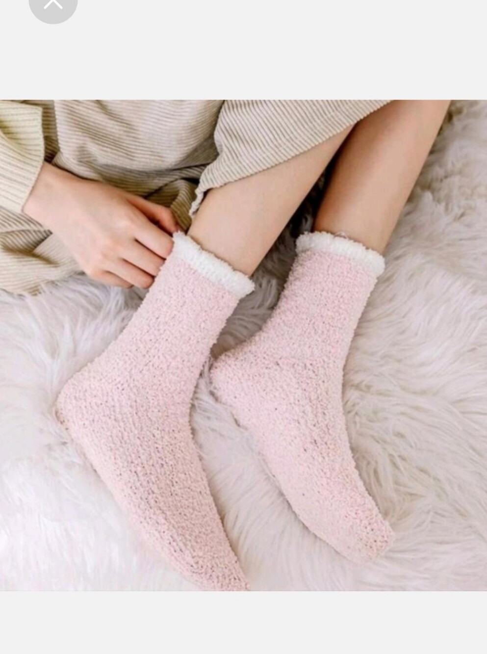 6 Pairs Women Coral Fleece Splice Color Socks - Picture 3 of 3
